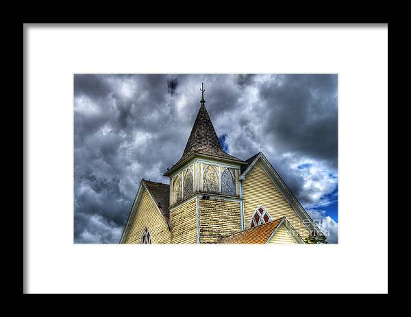 Church Framed Print featuring the photograph Stormy Times by Bob Christopher