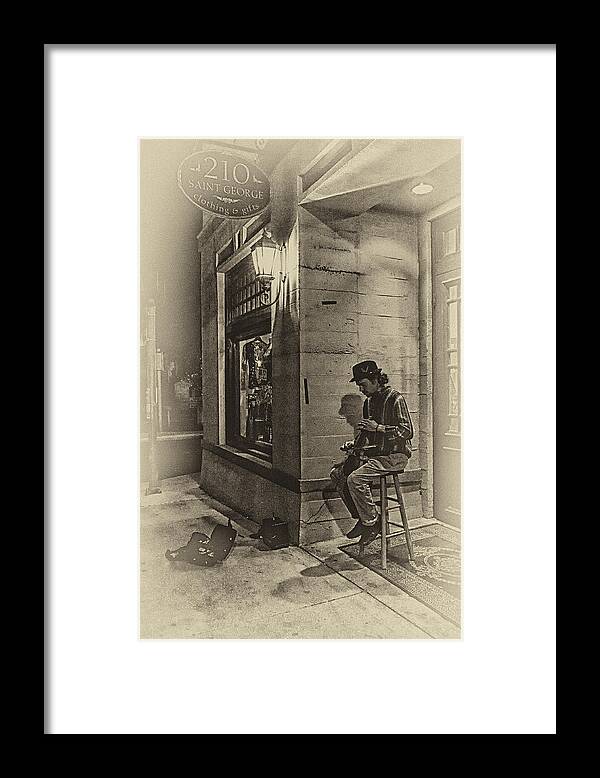 Street Musician Framed Print featuring the photograph Street Music by Wade Aiken