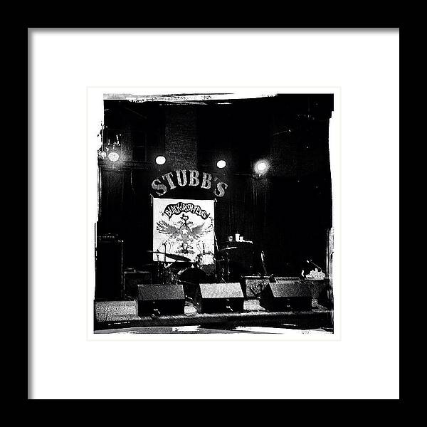 Mobilephotography Framed Print featuring the photograph Stubb's Stage by Natasha Marco