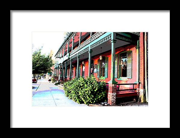 Color Framed Print featuring the photograph Stylized Hotel by Frank Nicolato