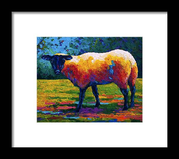 Sheep Framed Print featuring the painting Suffolk Ewe III by Marion Rose