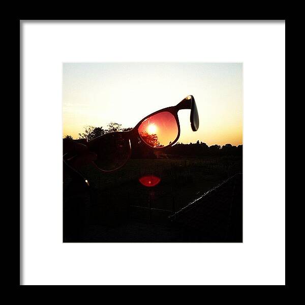 Beautiful Framed Print featuring the photograph #sunglasses #sun #sunset by Zain Master