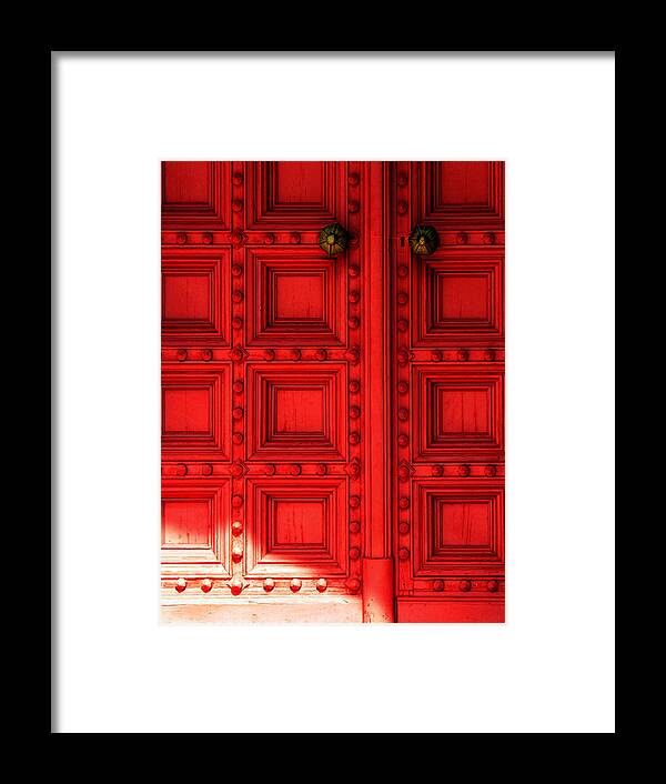 Doors Framed Print featuring the photograph Sunlight on the Red Door by Rod Seel