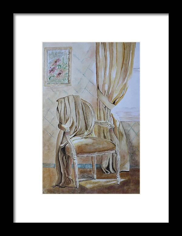 Interior Still Life Framed Print featuring the painting Sunlit Afternoon by Patsy Sharpe