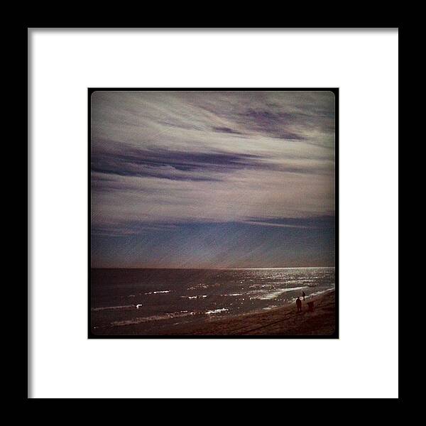 Surf Framed Print featuring the photograph Sunny Winter Day. #ocean #beach #surf by Emily W
