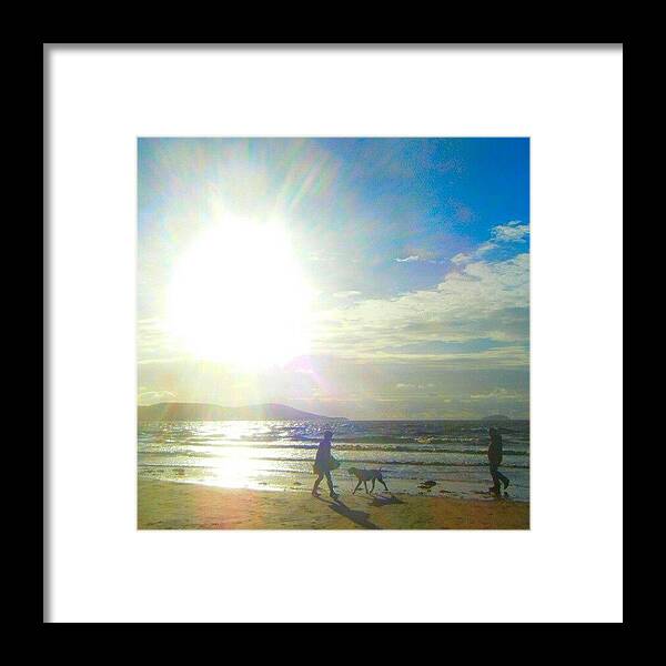 Silhouette Framed Print featuring the photograph #sunrays #sunset #silhouette #dogs by Kevin Zoller