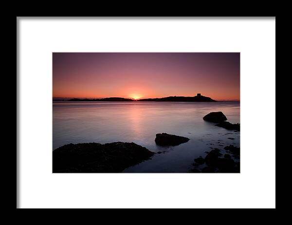 Water Framed Print featuring the photograph Sunrise at Coliemore by Celine Pollard