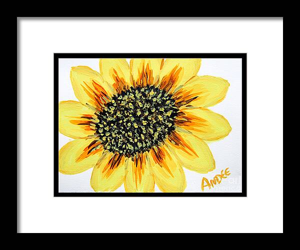 Flower Painting Framed Print featuring the painting Suns Flower by Andee Design