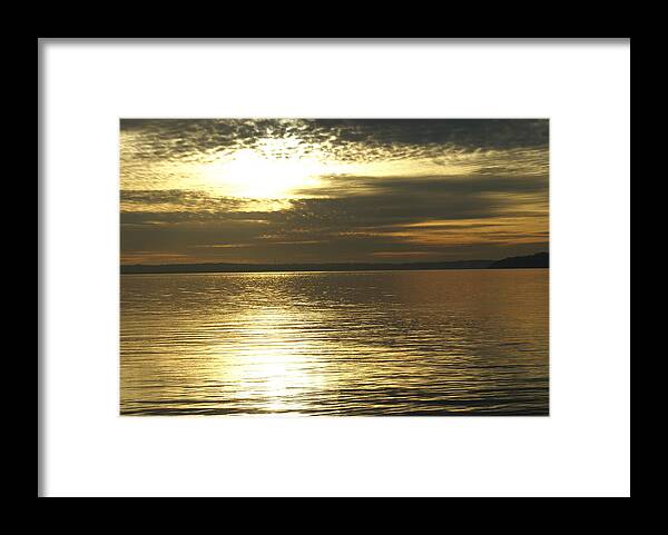Sunset Framed Print featuring the photograph Sunset at the Harbor by Jerry Cahill