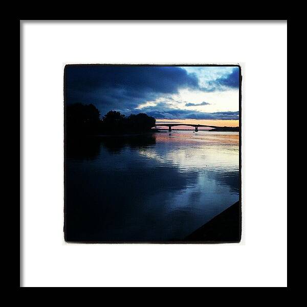 Cloudsofinstagram Framed Print featuring the photograph #sunset #barnstaple #devon #britain by Robin Beer