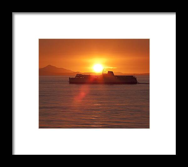Ferry Framed Print featuring the photograph Sunset by Eunice Gibb
