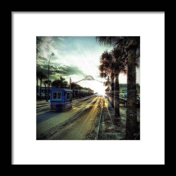 Photoadayapril Framed Print featuring the photograph Sunset On The Street by Maury Page