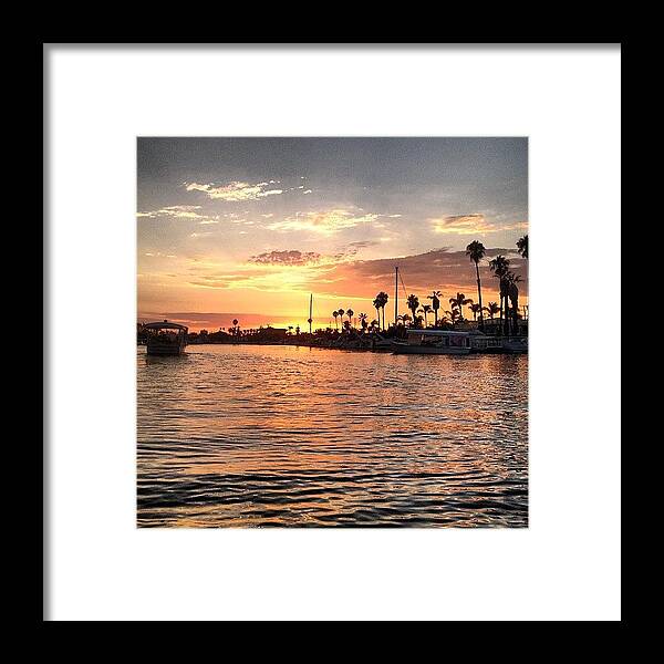 Sunset Framed Print featuring the photograph Sunset on the Water by Trudy Eichen