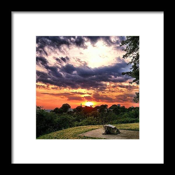 Beautiful Framed Print featuring the photograph #sunset #richmond by Monti The Lone Wanderer