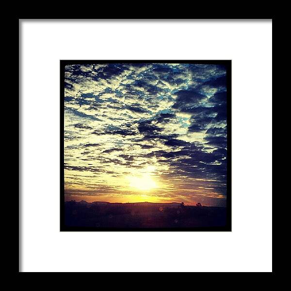 Beautiful Framed Print featuring the photograph #sunset #sun #sunshine #sky #cloud by Marcus Vinicius