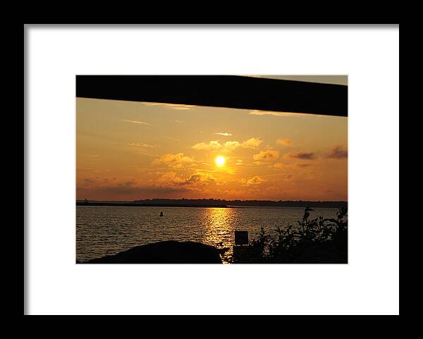  Framed Print featuring the photograph Sunset Through the Rails by Michael Frank Jr