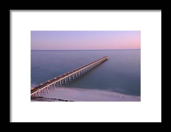 Pier Framed Print featuring the photograph Sunsetting on the Pier by Renee Hardison