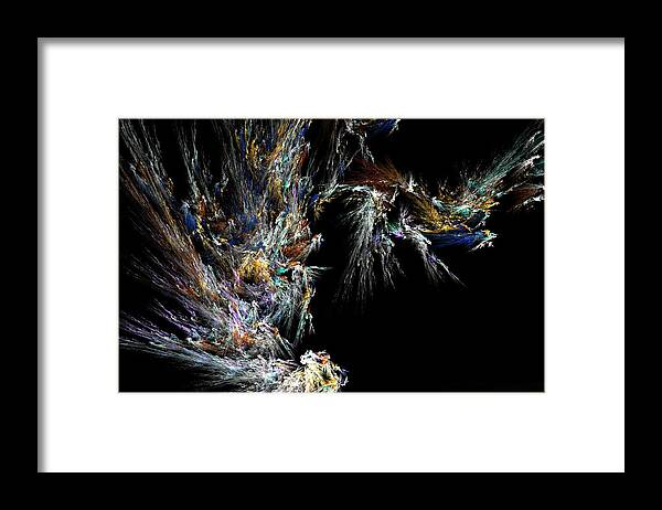 Fractals Canvas Prints Framed Print featuring the digital art Surfing Waves by Ester McGuire