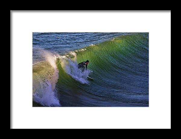 Sunset Framed Print featuring the photograph Surfs Up by Beth Sargent
