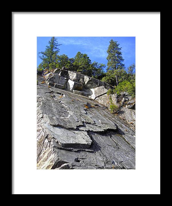 Cliff Framed Print featuring the photograph Suspended Blocks by Frank Wilson