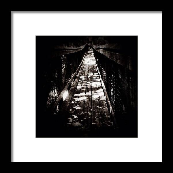 Bridge Framed Print featuring the photograph Suspension - Cross Over To The Other by Photography By Boopero