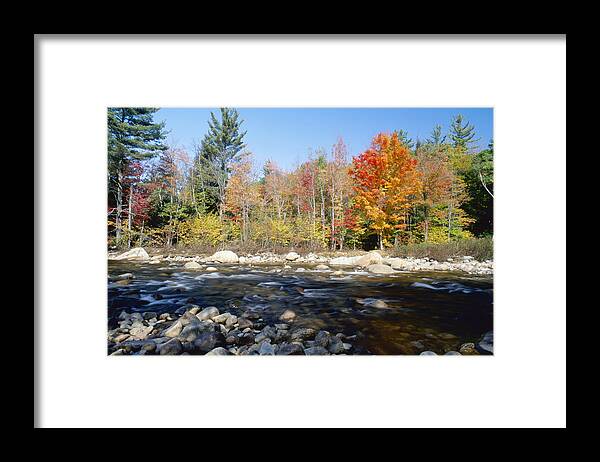 Autumnal Framed Print featuring the photograph Swift River by Axiom Photographic