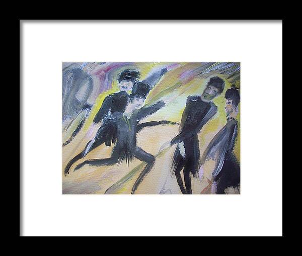 Dance Framed Print featuring the painting Sword dance by Judith Desrosiers