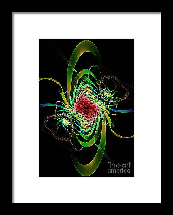 Fractal Framed Print featuring the digital art Symmetry by Andee Design