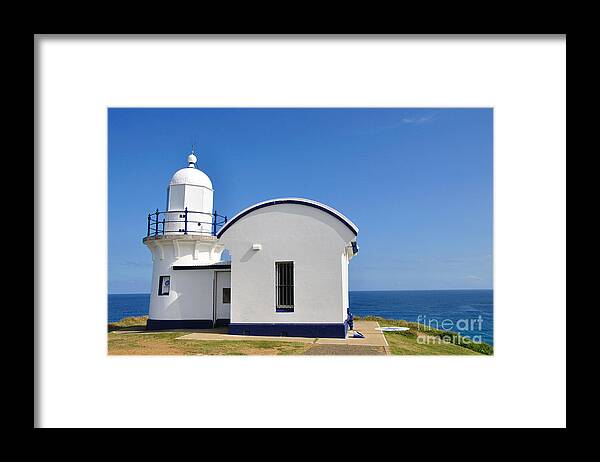 Photography Framed Print featuring the photograph Tacking Point Lighthouse by Kaye Menner
