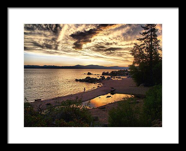 Lake Tahoe Framed Print featuring the photograph Tahoe Sunset by Martin Gollery