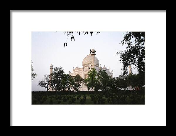 One Of The One Of The World And I Was Able To Get Several Shots Of Different View. India Taj Mahal Framed Print featuring the pastel Taj Mahal framed by Joseph Mora
