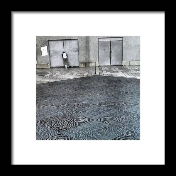 Tiles Framed Print featuring the photograph Taking Pics Of #tiles With #fingerprint by Kevin Zoller