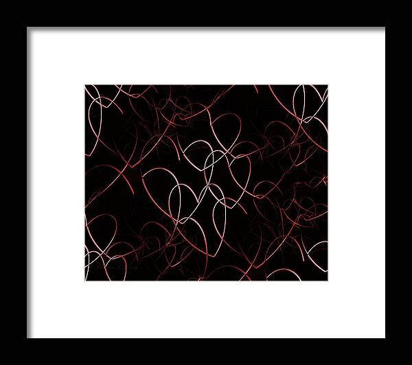 Hearts Framed Print featuring the digital art Tangled Up in Love by Shana Rowe Jackson