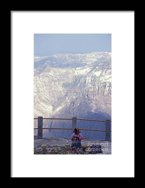 Mexico Framed Print featuring the photograph Tarahumara Woman Copper Canyon Mexico by John Mitchell