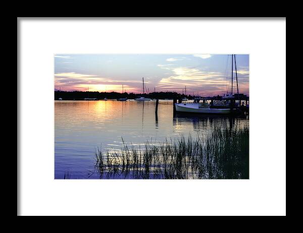Photo Framed Print featuring the photograph Taylor's Creek Sunset by Alan Hausenflock