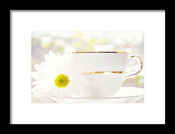 Teacup Framed Print featuring the photograph Teacup Filled with Sunshine by Kim Fearheiley