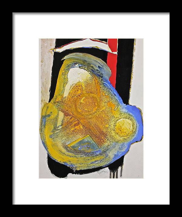 Abstract Paintings Framed Print featuring the painting Mitochogdrion Countdown To Apoptosis or Tect Sure by Cliff Spohn