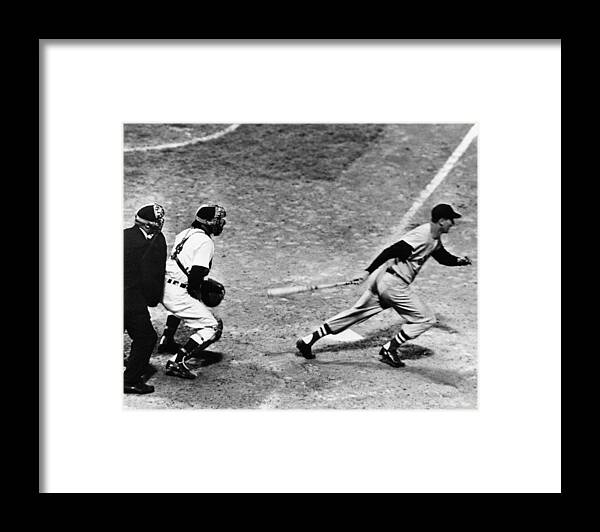 1950s Candids Framed Print featuring the photograph Ted Williams Of The Boston Red Sox, May by Everett