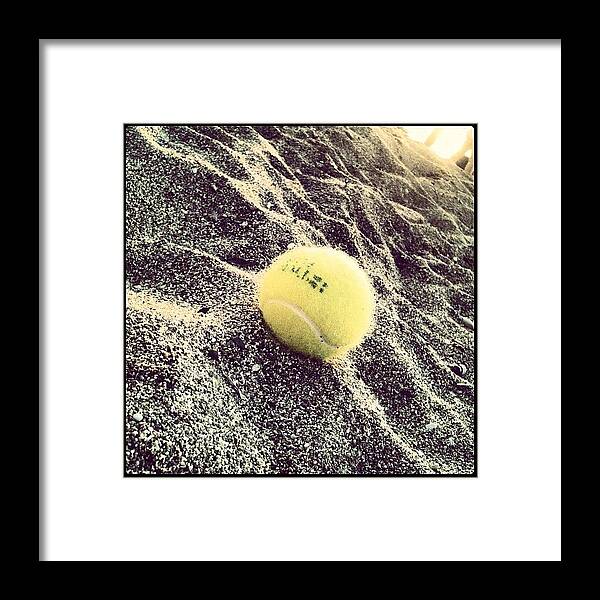 Lefkada Framed Print featuring the photograph #tennis #ball #instagrammers by George sneyeper Vlachos