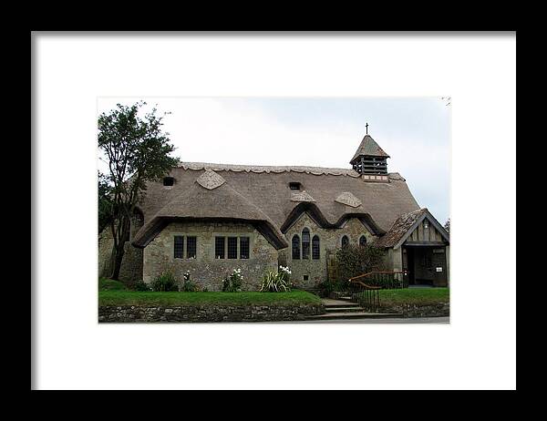 England Framed Print featuring the photograph Thatched Church by Carla Parris