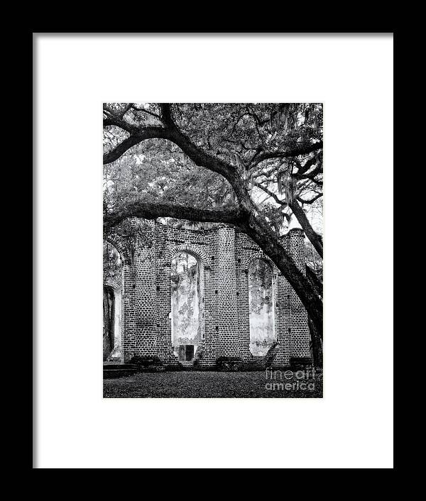 Black And White Photography Framed Print featuring the photograph The Altar by David Waldrop