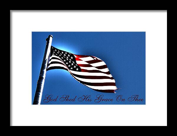 American Framed Print featuring the photograph The American Flag by Barbara Dean
