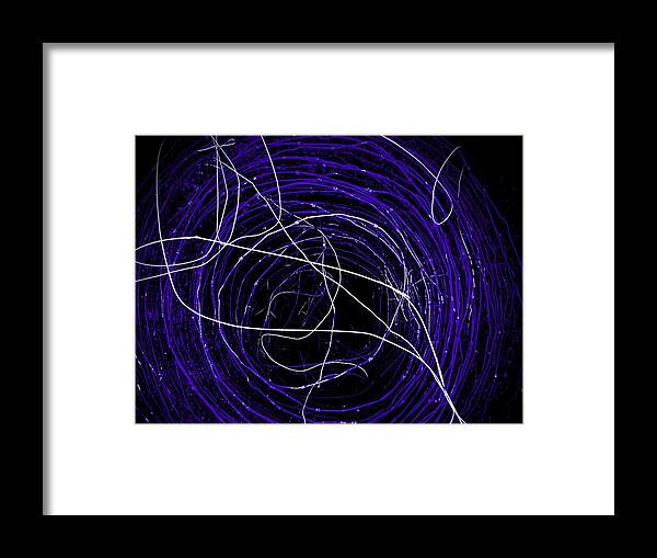 Blue Swirls Framed Print featuring the photograph The Blue Barb by Amy Sorrell