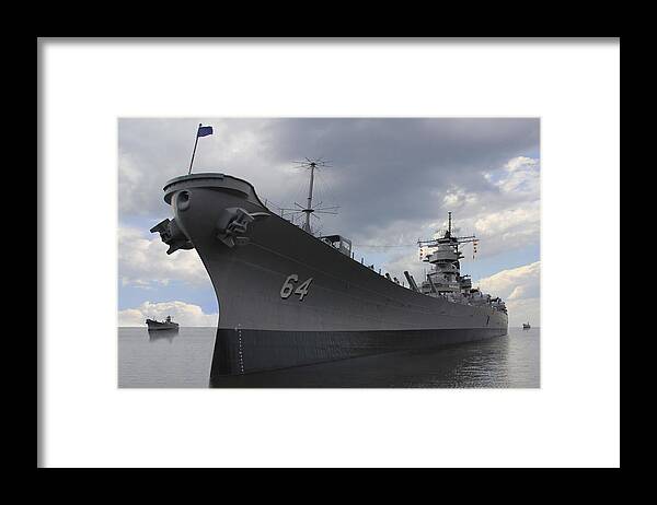 Battleship Framed Print featuring the photograph The Calm Before the Storm by Mike McGlothlen