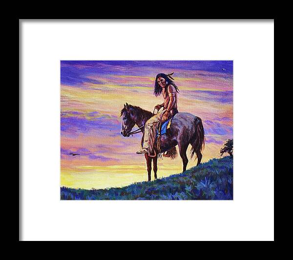 Native American Framed Print featuring the painting The Color Of Life by Ed Breeding