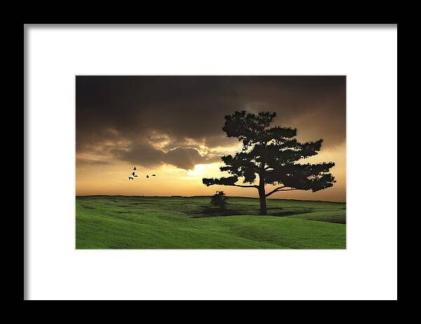 Landscape Framed Print featuring the photograph The Day Is Done by Tom York Images