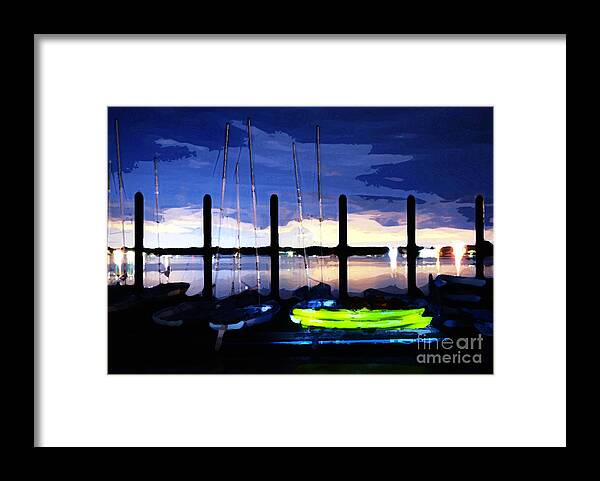 Water Paint Framed Print featuring the photograph The Dock on the Bay by Paul Ward