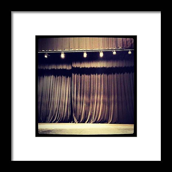 Concert Framed Print featuring the photograph The Empty Stage by Julianna Rivera-Perruccio