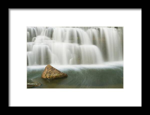 Rock Framed Print featuring the photograph The Falls Rock by Josef Pittner