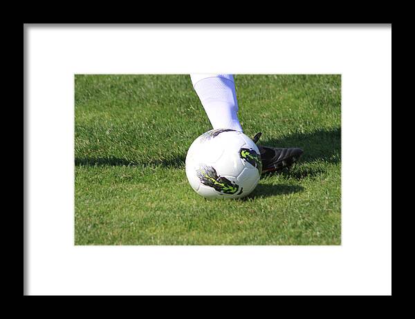 Ball Framed Print featuring the photograph The First Touch by Laddie Halupa